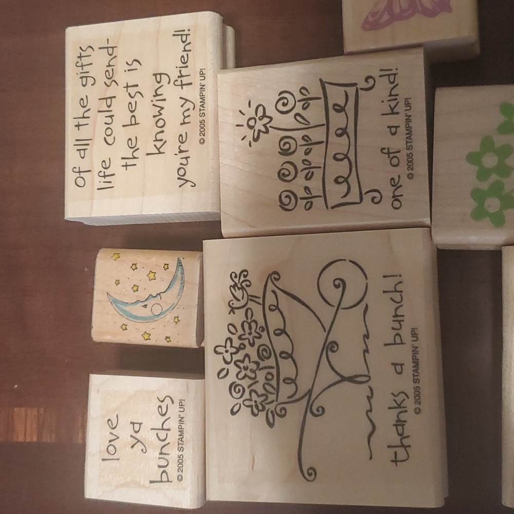 Stamps with ink 9 stamps only 2 was used
